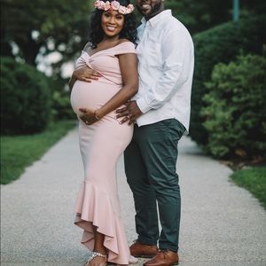 Pink dress (not a maternity dress)